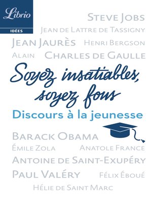 cover image of Soyez insatiables, soyez fous